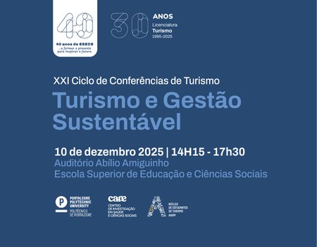 XXI ciclo de conferências de Turismo: turismo e gestão sustentável