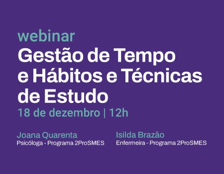 Webinar - Gestão do tempo e hábitos e técnicas de estudo